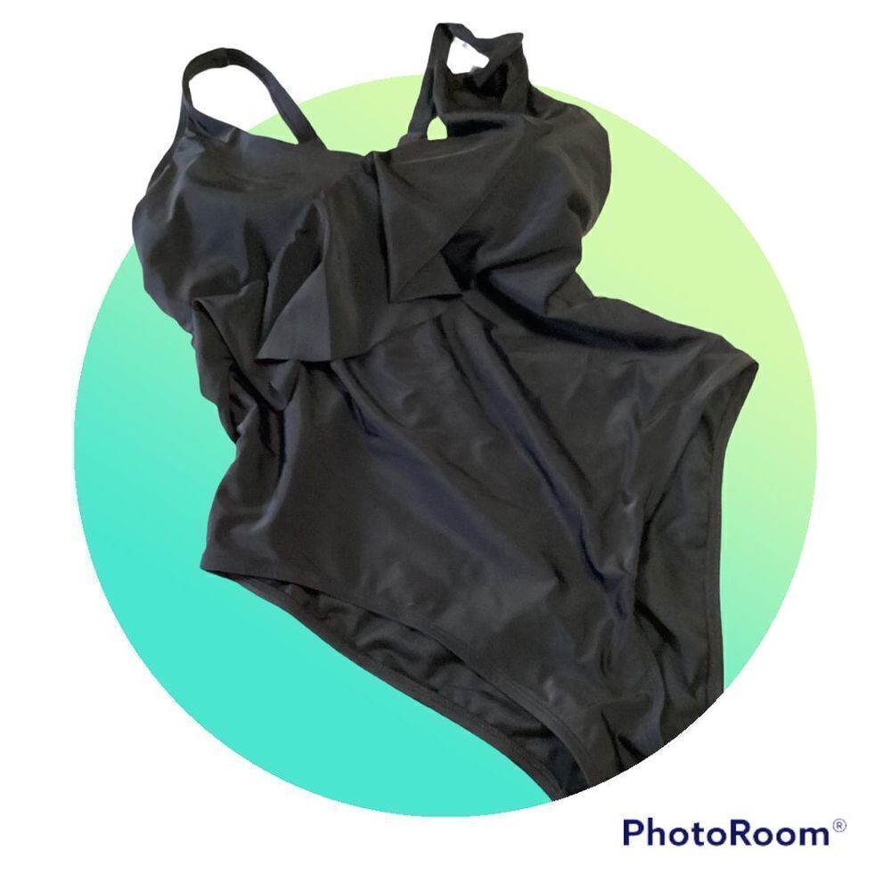 Black Kona Sol One Piece Bathing Swimsuit 22W